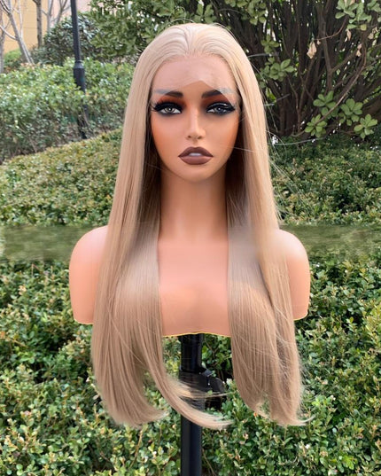 Synthetic lace frontal color wig straight---13*4--- beige color--pay 1 get 2