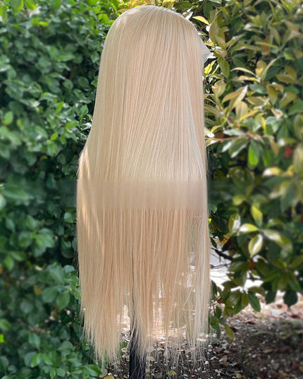 Synthetic lace frontal color wig straight---13*6---highlight blonde color