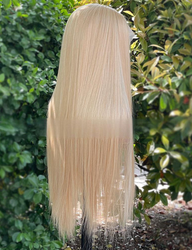 Synthetic lace frontal color wig straight---13*6---highlight blonde color