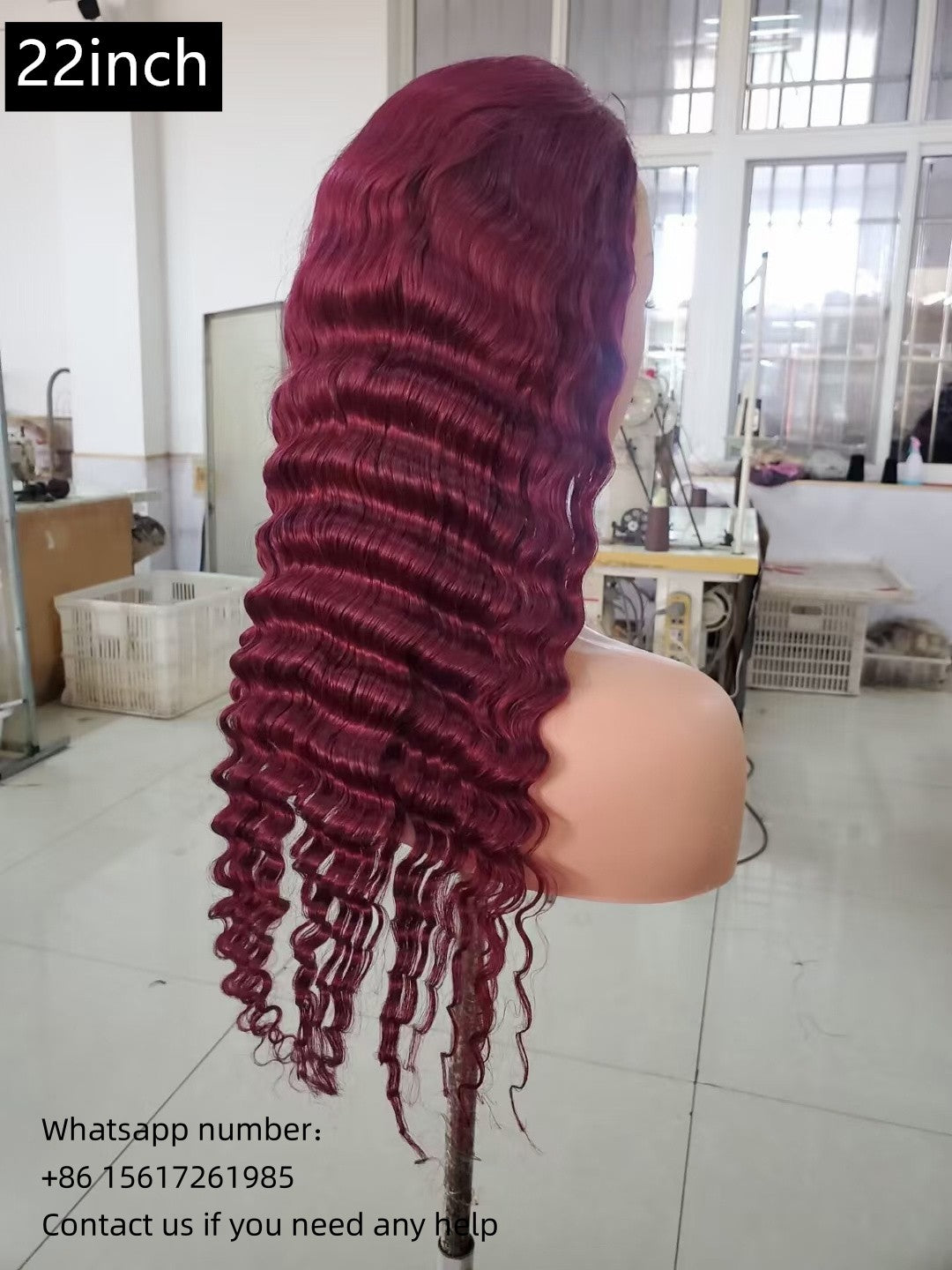 Color 99J deep wave Lace Frontal 13x4 ， 100% Virgin Human Hair Transparent LACE Wig 180% density