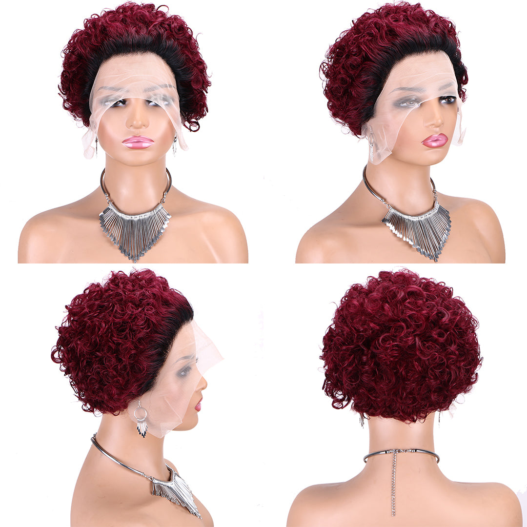 Pixie Cut Wig 13*1 lace part ---JK2016---T1B/99#---RMB 99