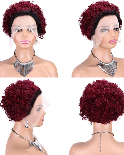 Pixie Cut Wig 13*1 lace part ---JK2016---T1B/99#---buy 1 get 2