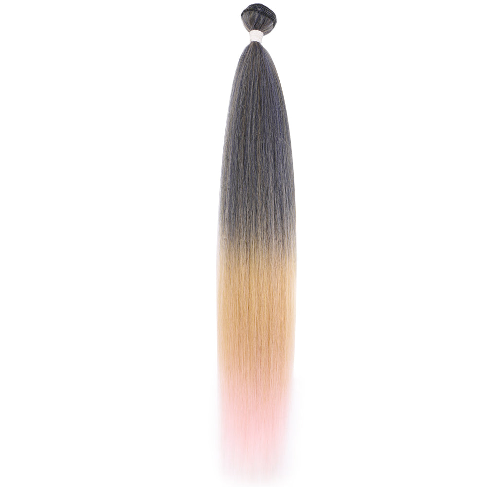 Synthetic Yaki six piece set hair weft-2