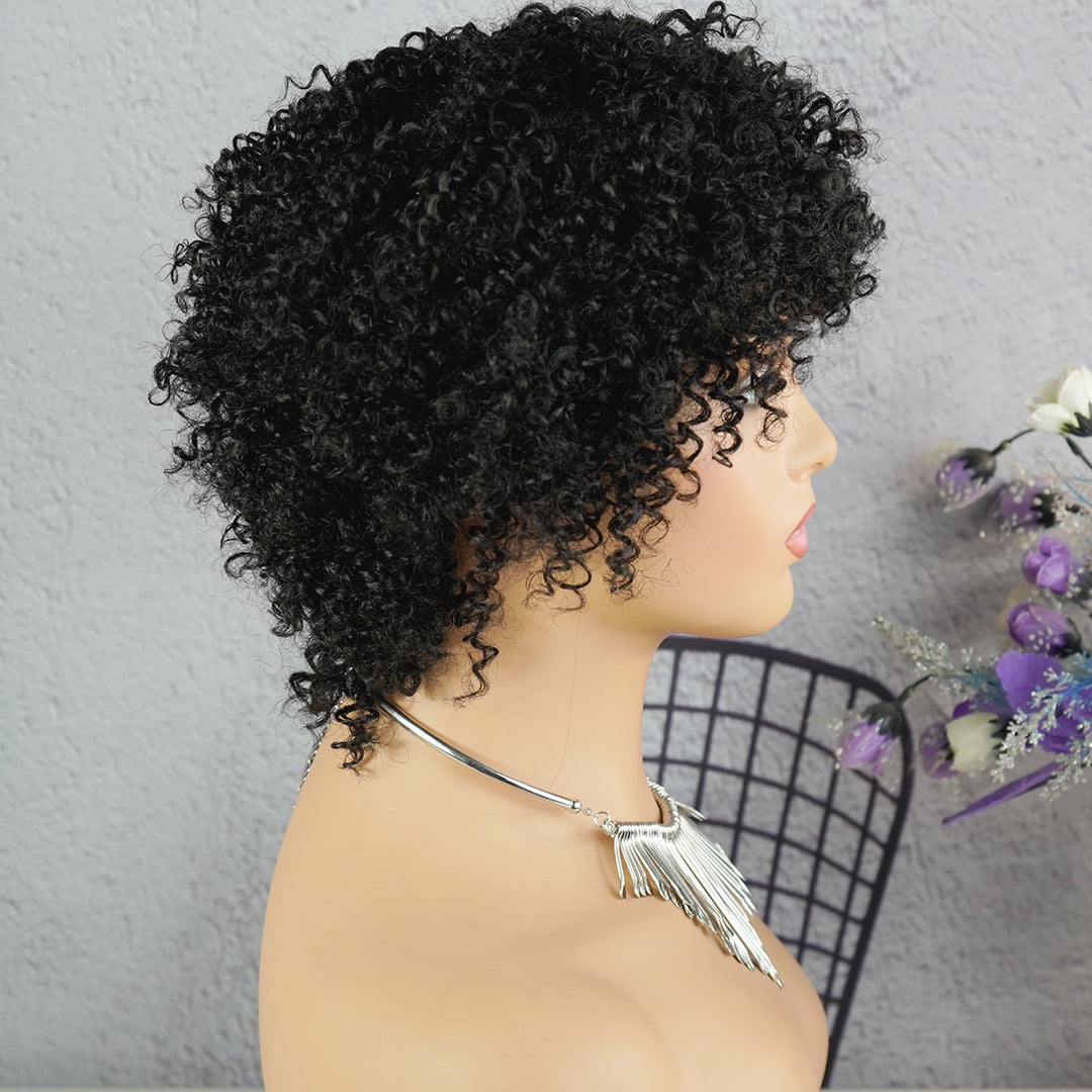 Machine made pixie cut wig---JK9037-#1B---RMB 94