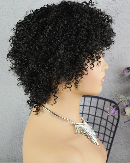 Machine made pixie cut wig---JK9037-#1B