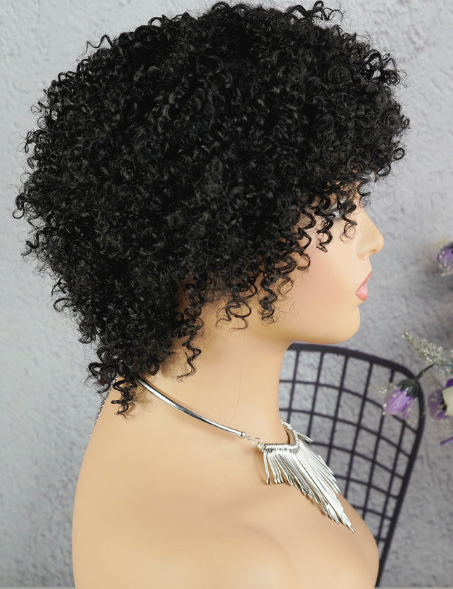Machine made pixie cut wig---JK9037-#1B