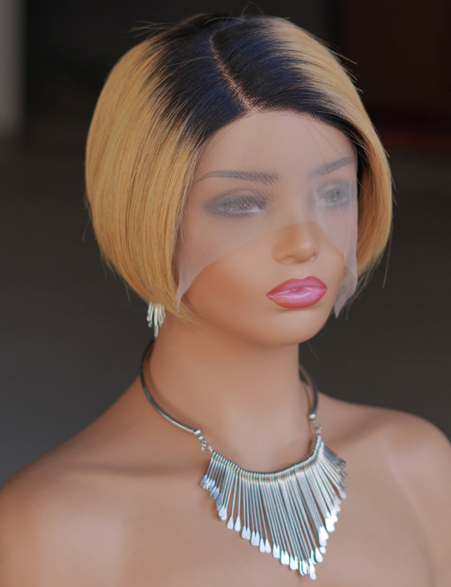 Pixie Cut Wig 13*4*1 lace part ---9164-1B/27#---pay 1 get 2