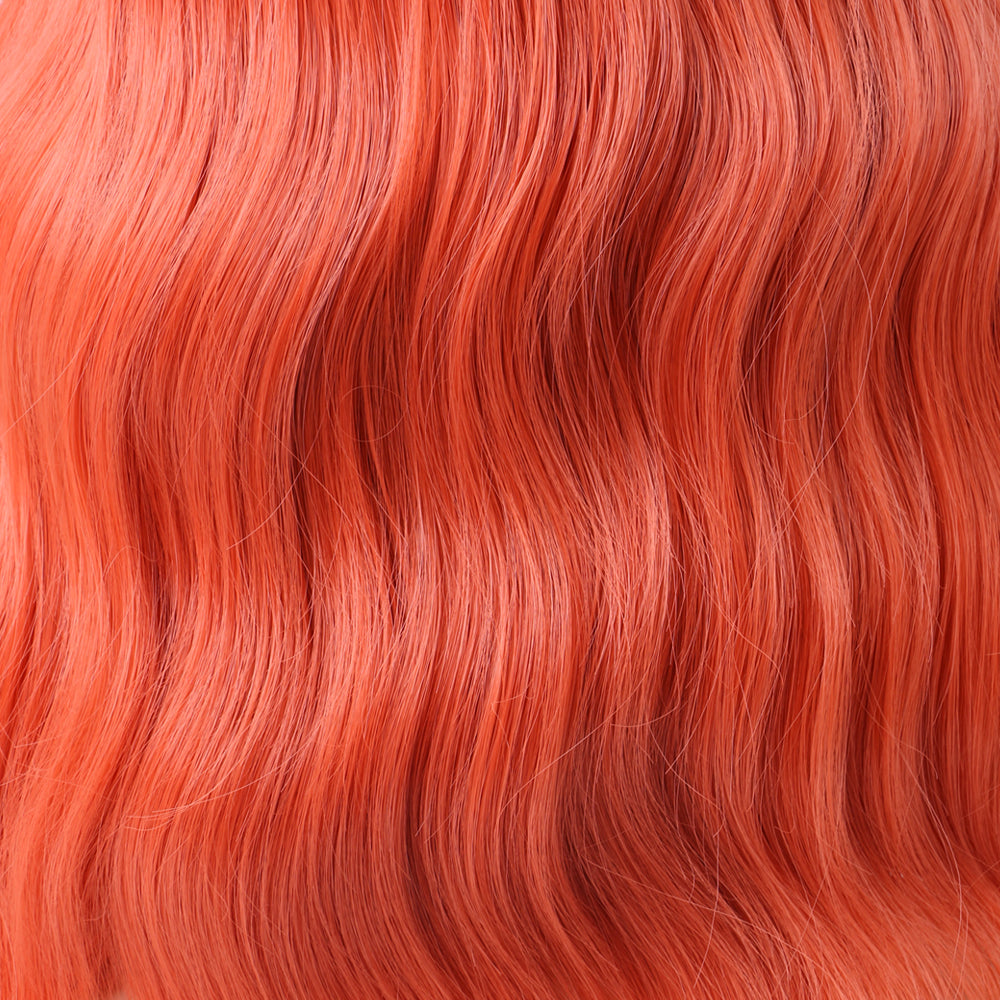 Halloween bangs bob wig fiber cosplay mechanism-Orange
