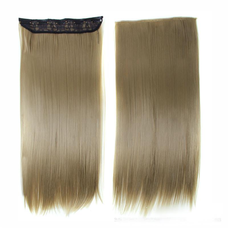 fiber long straight hair clip hair extension-2