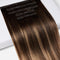 Seamless clip in hair extensions