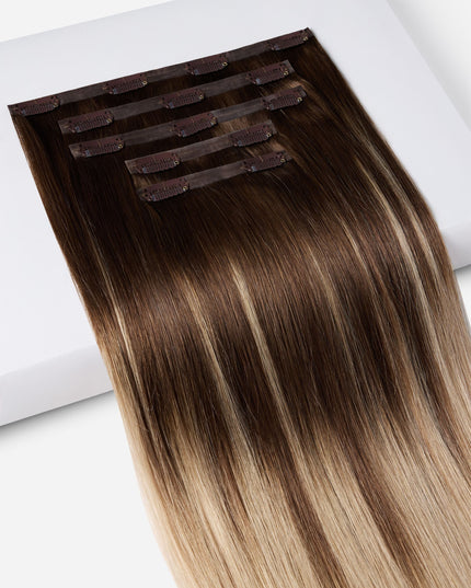 PU clip hair extensions---Color #222
