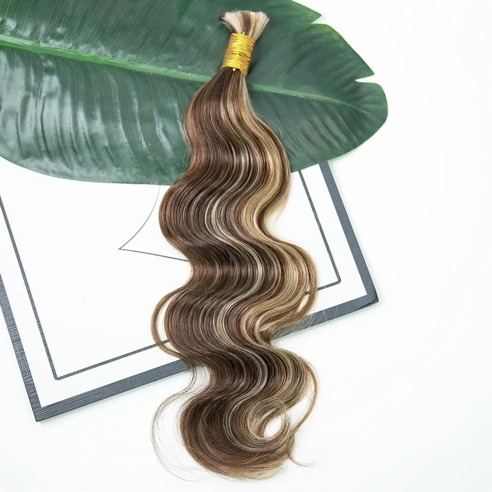 Cabello humano ondulado 27/4/ color negro natural 12A a granel para trenzar