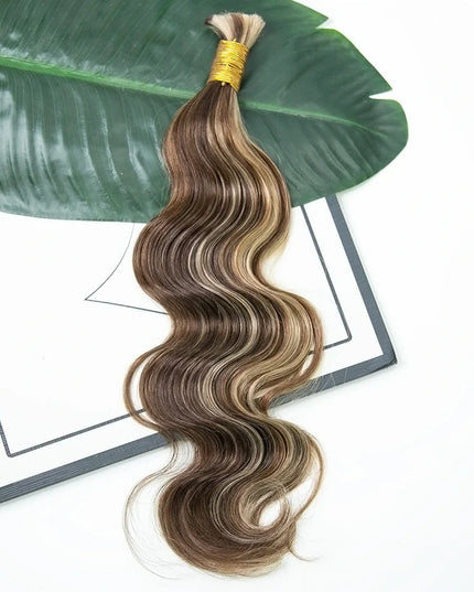 body wave P4/30/613 color 15A human hair bulk for braiding