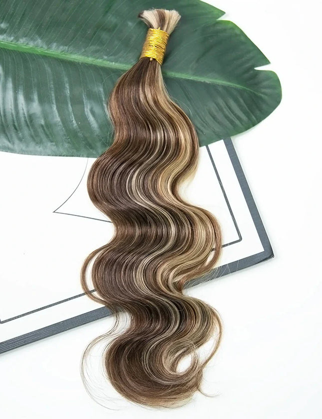 body wave P4/30/613 color 15A human hair bulk for braiding