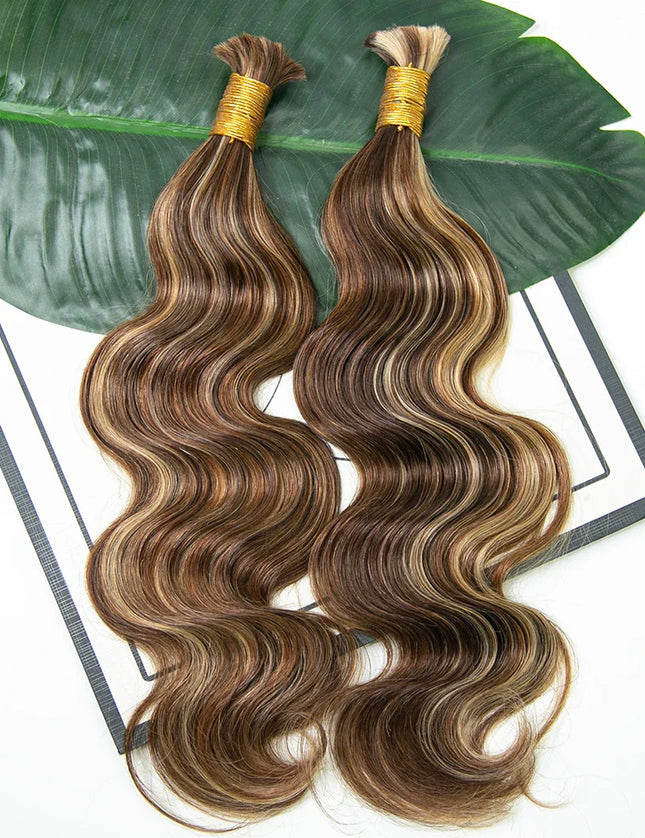 body wave P4/30/613 color 15A human hair bulk for braiding