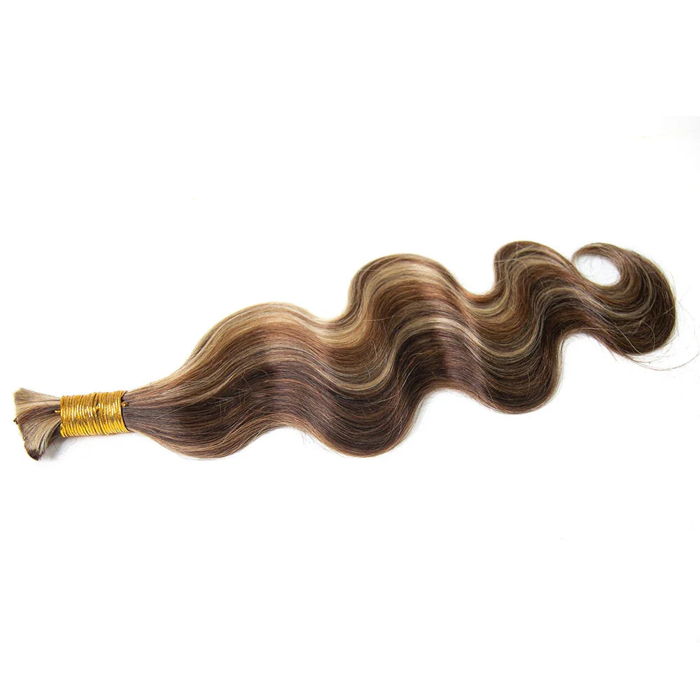 Cabello humano ondulado 27/4/ color negro natural 12A a granel para trenzar