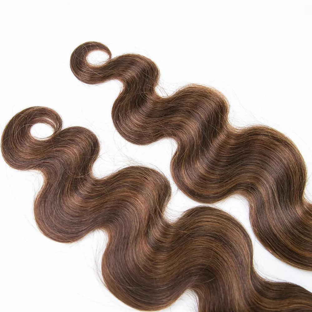 Cabello humano ondulado color 4/30 12A a granel para trenzar