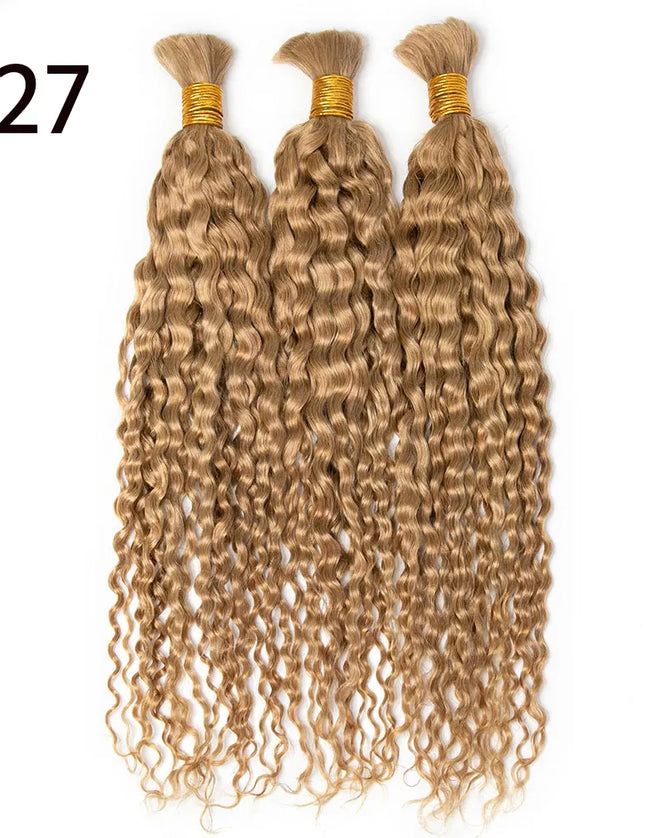 water wave #27 color 15A human hair bulk for braiding