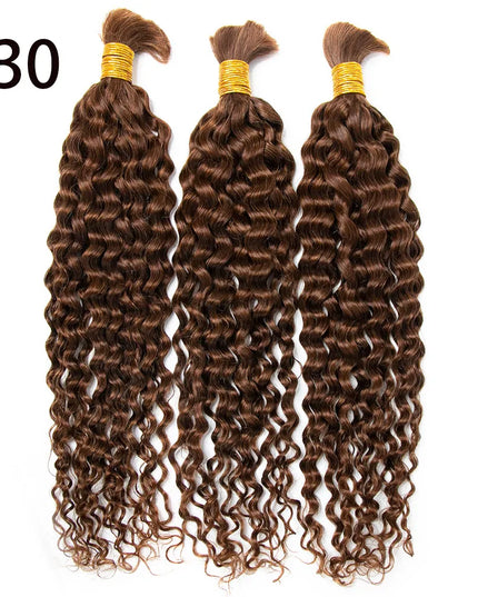 water wave #30 color 15A human hair bulk for braiding