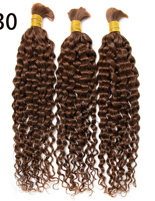 water wave #30 color 15A human hair bulk for braiding