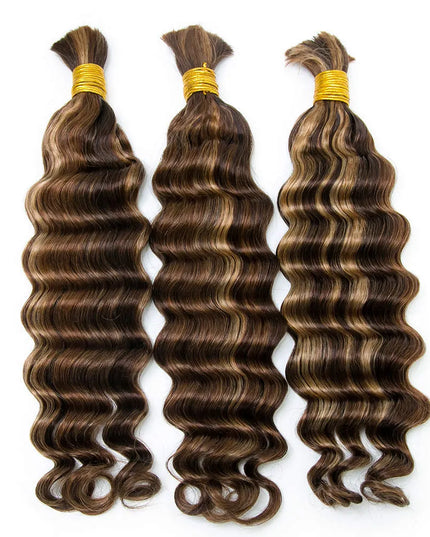 Loose deep wave P4/27 color 15A human hair bulk for braiding