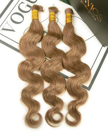 Body wave #8 color 15A human hair bulk for braiding