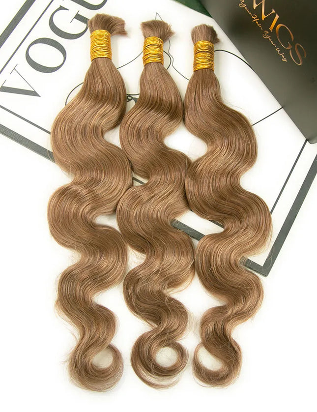 Body wave #8 color 15A human hair bulk for braiding