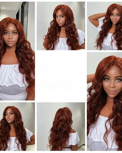 Dark Auburn body wave 12A human hair Bundles  1 pc