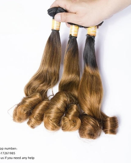 Funmi  name-5 Color 1B/30 Premium Donor Virgin Hair Bundle Double drown 1PC
