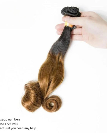 Funmi  name-5 Color 1B/30 Premium Donor Virgin Hair Bundle Double drown 1PC