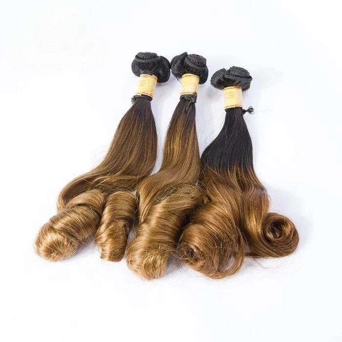 Funmi  name-5 Color 1B/30 Premium Donor Virgin Hair Bundle Double drown 1PC