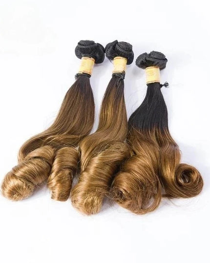 Funmi  name-5 Color 1B/30 Premium Donor Virgin Hair Bundle Double drown 1PC