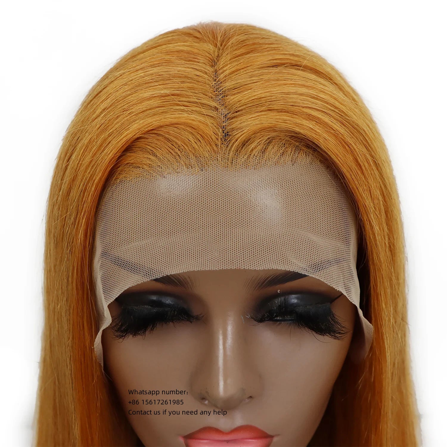 Golden brown color 13x4，Transparent Lace Frontal Straight  100% Virgin Human Hair LACE Wig 180% density