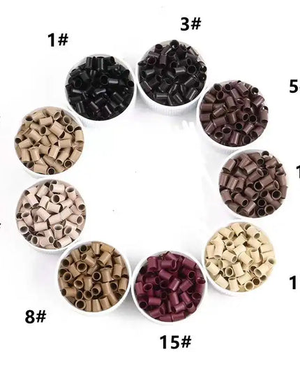 Flared Copper Tubes Beads Locks Micro Rings for I Stick Tip Human Hair Extensions
