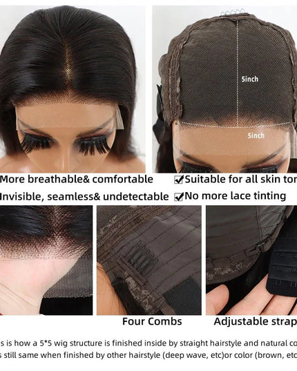 BIG LOOSE wave 4x4, 5x5  Lace closure 100% Virgin Human Hair Wig 15A