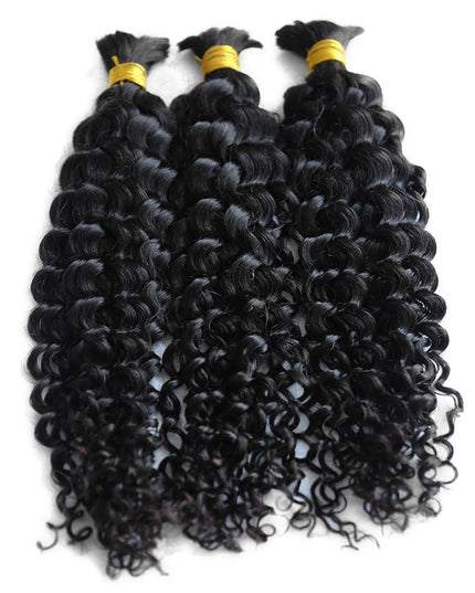 Spanish curl natural black color 12A human hair bulk