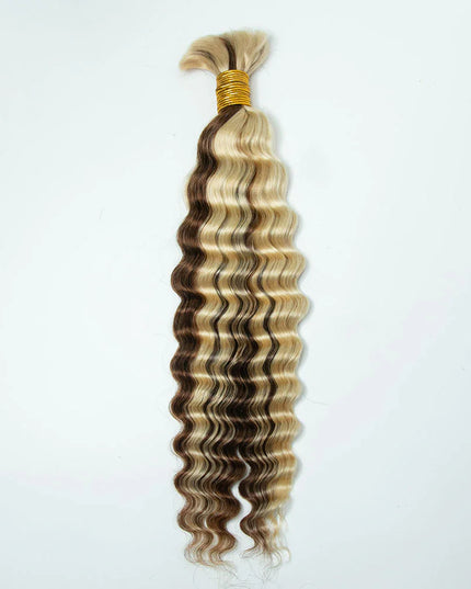 Deep wave P30/613 color 15A human hair bulk for braiding