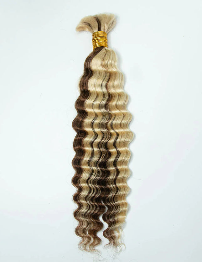 Deep wave P30/613 color 15A human hair bulk for braiding