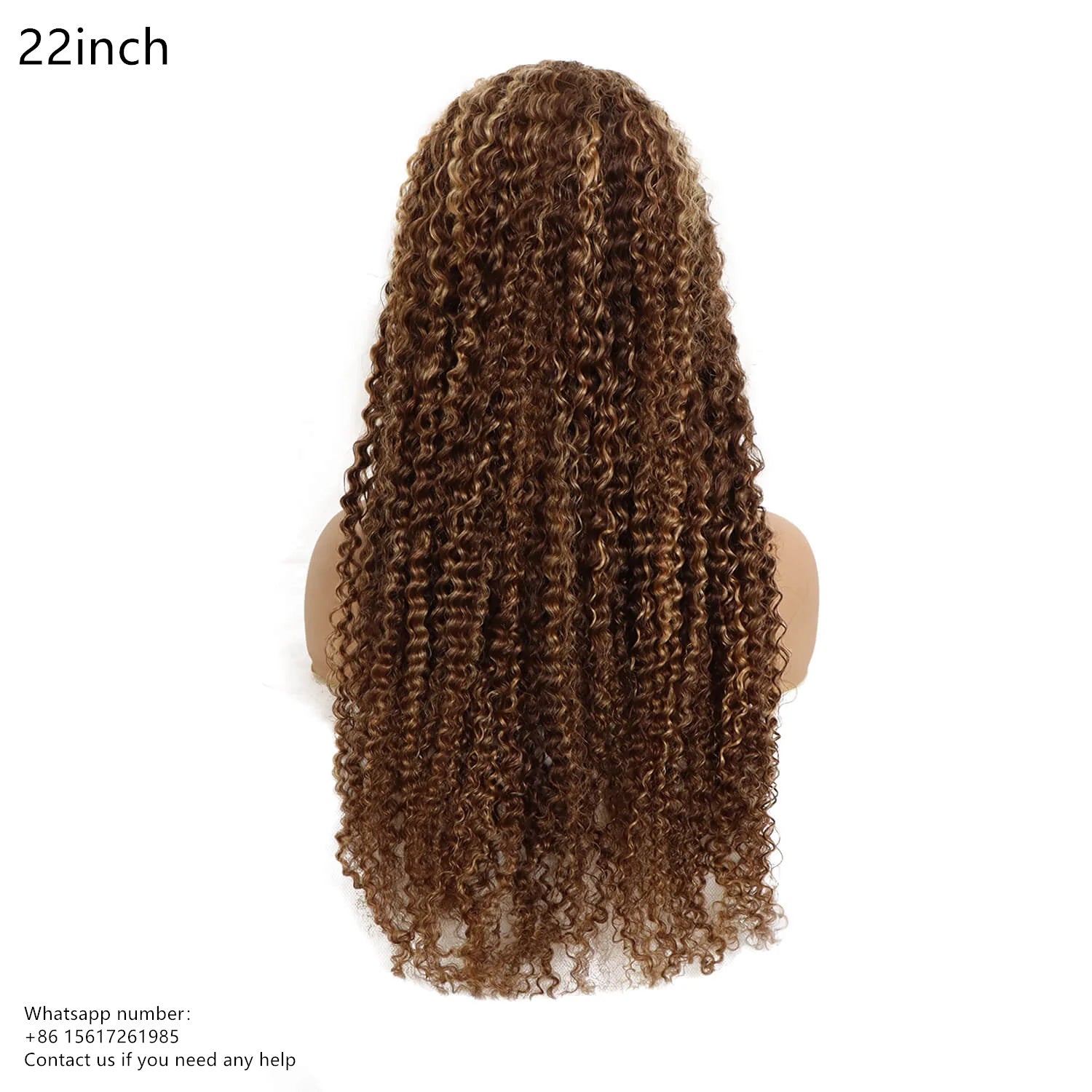 Kinky curly P4/27 Lace Frontal 13x4，100% Virgin Human Hair Transparent LACE Wig 180% density