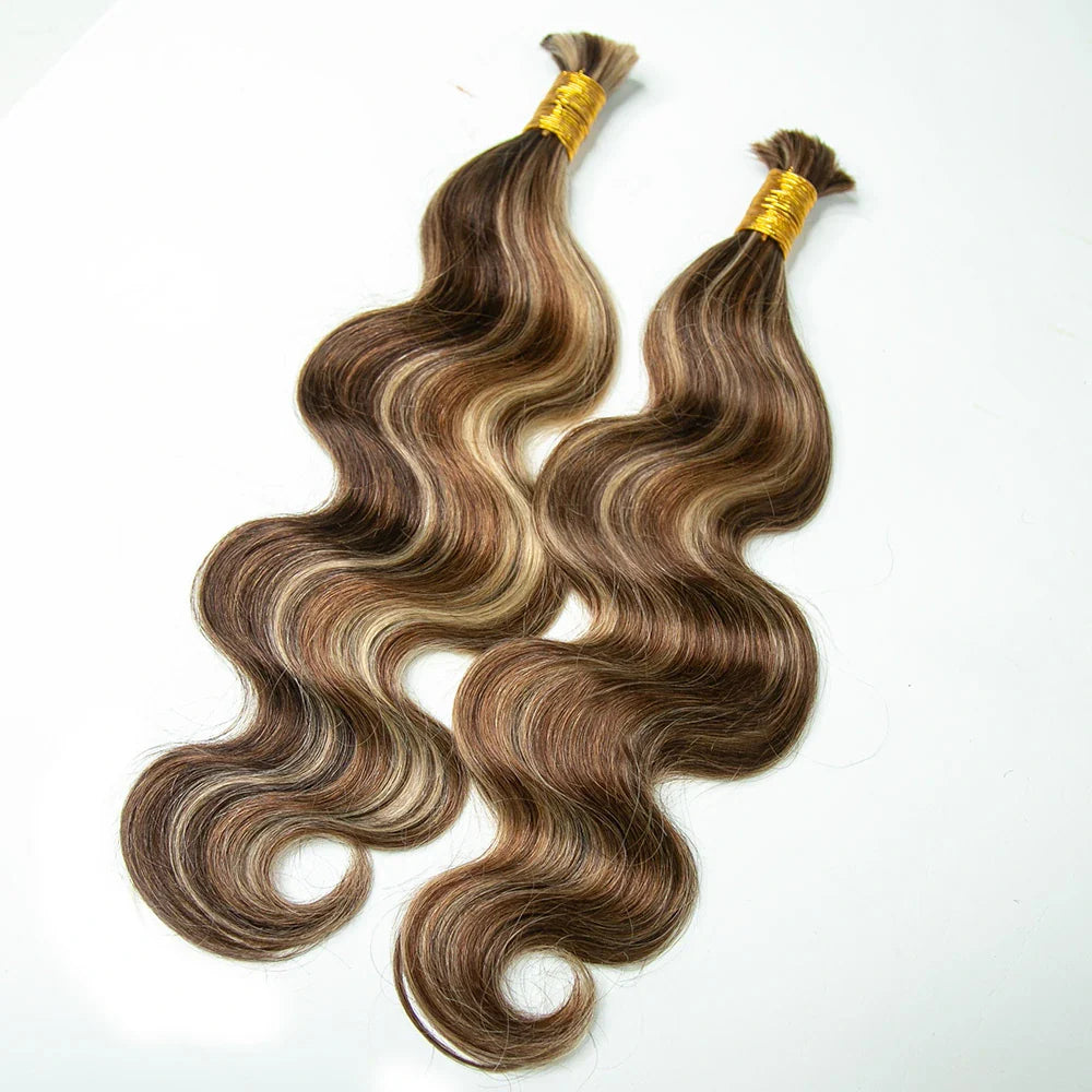 Cabello humano ondulado 27/4/ color negro natural 12A a granel para trenzar