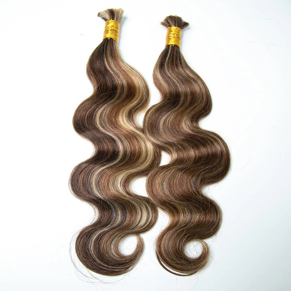 Cabello humano ondulado 27/4/ color negro natural 12A a granel para trenzar