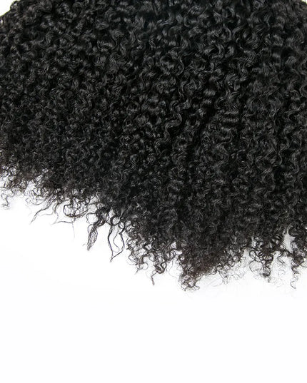 Kinky curly natural black color 15A human hair bulk for braiding