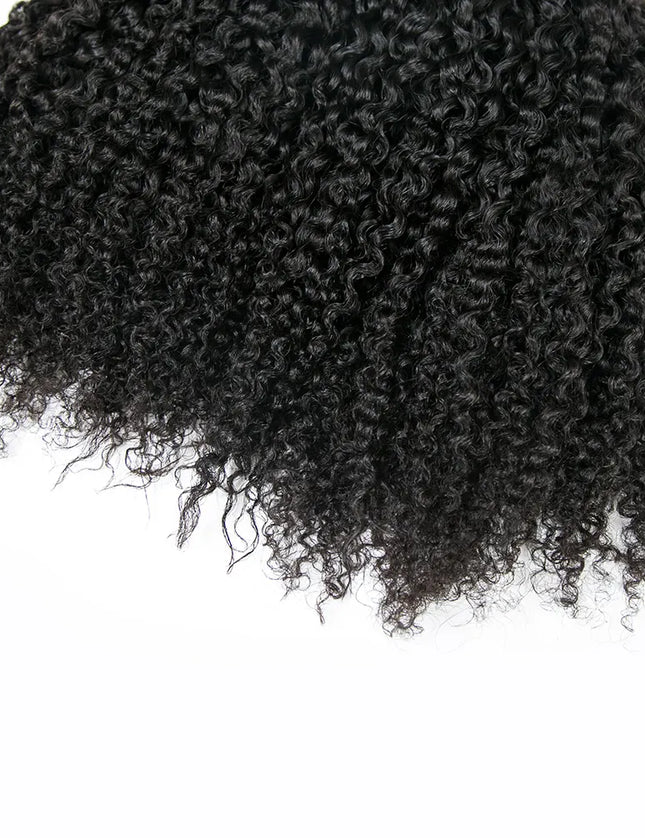 Kinky curly natural black color 15A human hair bulk for braiding