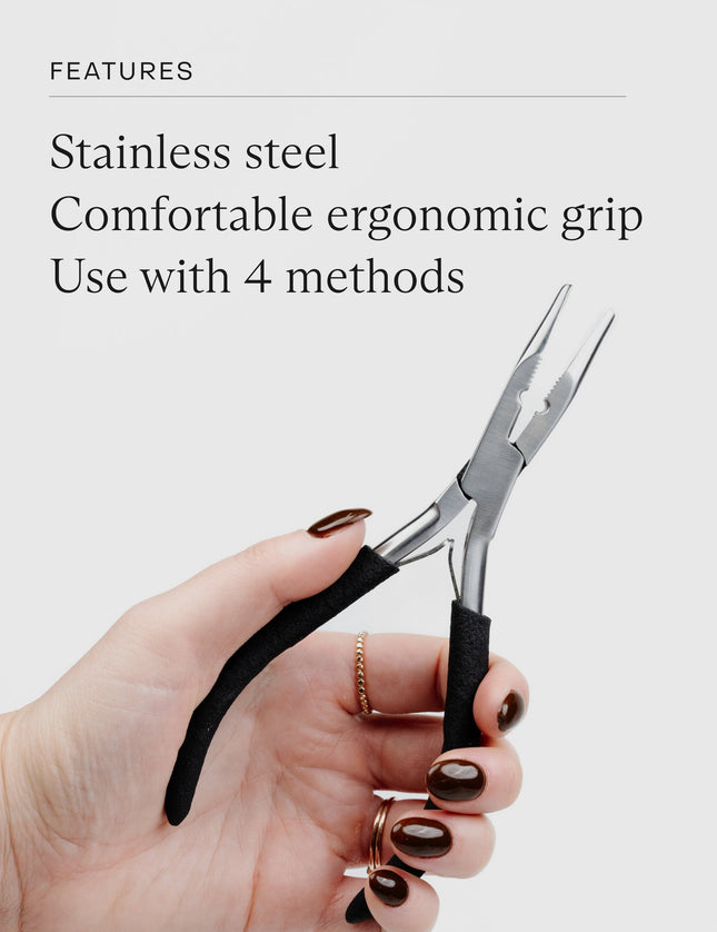 Multi Method Hair extension pliers