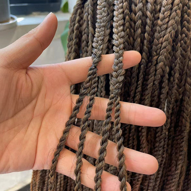 Synthetic Transparent Full Lace Braided Wigs Knotless Box Braids Wig  # 1B/30