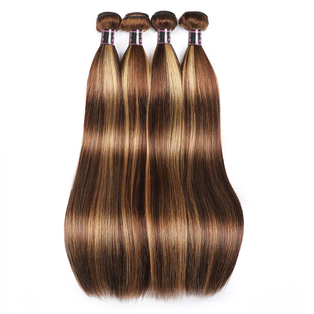 P4/27 straight 1pc virgin human hair Bundles 12A