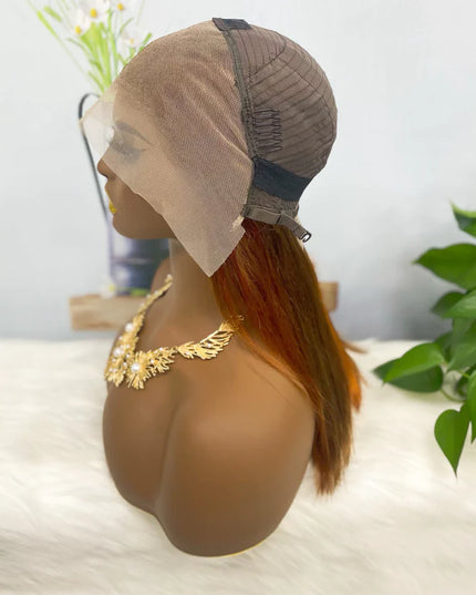 straight #4/350 lace Frontal 13x4，180% density Virgin Human Hair Wig 15A