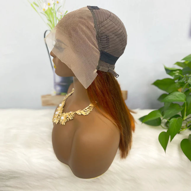 straight #4/350 lace Frontal 13x4，180% density Virgin Human Hair Wig 15A