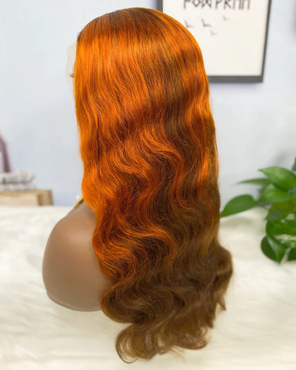 Body wave #4/350 lace Frontal 13x4，180% density Virgin Human Hair Wig 15A
