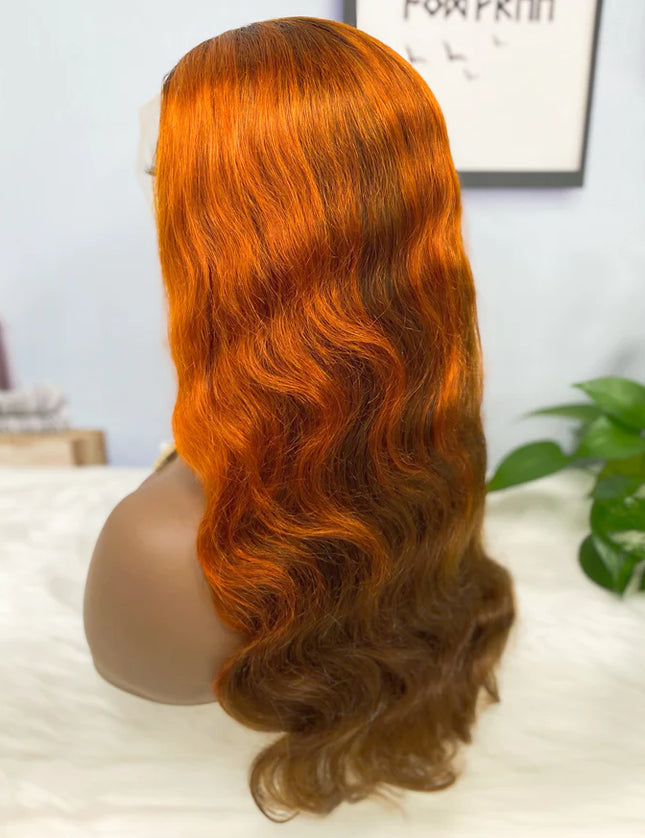 Body wave #4/350 lace Frontal 13x4，180% density Virgin Human Hair Wig 15A